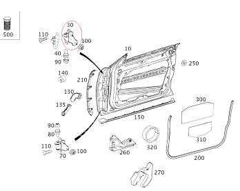 Mercedes W218 Ön Kapı Menteşesi/Sol Üst
