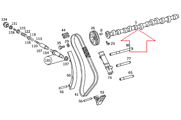 Mercedes W124 603 Motor Eksantrik Mili