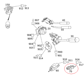 Vito W638/W639/Sprinter W906/Grafter/W210 Debriyaj Pedal Müşürü/Debriyaj Şalteri