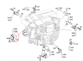 Mercedes W204 271 Motor Vanus Manyetiği Halkası/Eksantrik Ayar Mıknas Contası