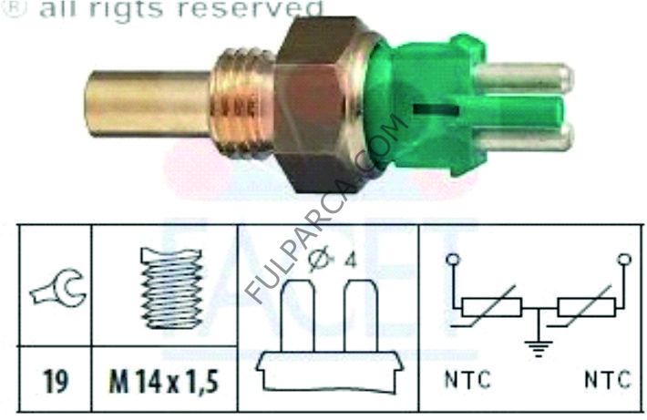 Vito W638/Sprinter 601/602 Motor Hararet Müşürü/Su  Sıcaklık Sensörü