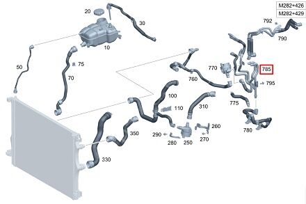 Mercedes W177 A200 282 Motor Soğutma Suyu Hortumu