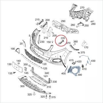 Vito W447 Ön Tampon Montaj Braketi/ORTA Üst Braket/Kırış SOL