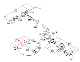 Mercedes C Seri W204 Alt Salıncak Kolu-Rotilli Kol Sol 45-204 23