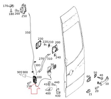 Sprinter W906 Arka Bagaj Kapı Kilidi/Kapı Kilidi/Orta SAĞ