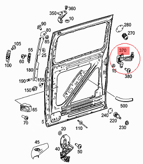 Vito W447/W448 Kapı Rayı/Sürgülü Kapı Orta Makarası/Orta Makara/Kapı Sürgüsü