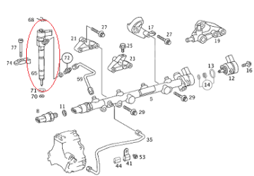 Vito W638 611 Motor Enjektör