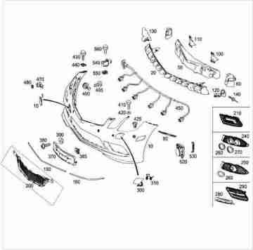 Mercedes W207 Ön Tampon Orta Izgara