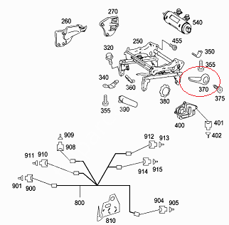 Sprinter W906/W169/A W245 Koltuk Ayar Kolu/Yükseklik Ayar Bakaliti SOL