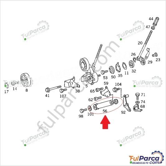 Cutter W201 Mercedes W201 102 Motor Gergi Amortisörü/V Kayış Gergi Amortisörü ...