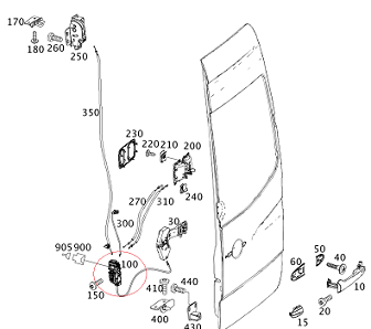 Sprinter W906 Arka Bagaj Kapı Kilidi/Kapı Kilidi/Orta SAĞ