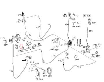Sprinter W906/Grafter Sürgülü Kapı/Arka Kapı Kolu Dış Arka