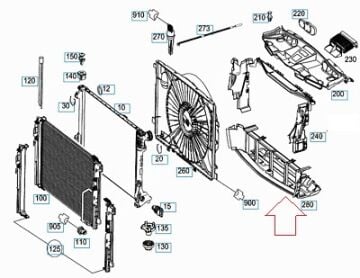Mercedes W212 271 Motor Radyatör Alt Bakaliti