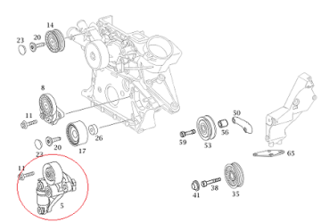 Mercedes W203/W211 270Cdı/320CDI 646/647 Motor  Amortisörlü Gergi Kütüğü