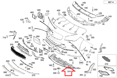 Mercedes W117 Cla 200 Motor Alt Muhafaza/Alt Yarasa Bakalit