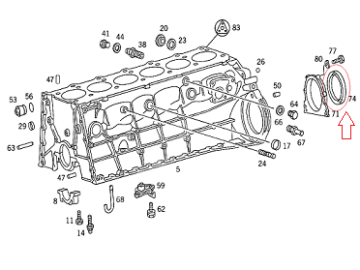 Mercedes W140/Vito W638/Sprinter 312D/W201/W202/W210 601/602/603/102 Motor Krank Keçesi Arka