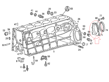 Mercedes W140/Vito W638/Sprinter 312D/W201/W202/W210 601/602/603/102 Motor Krank Keçesi ÖN