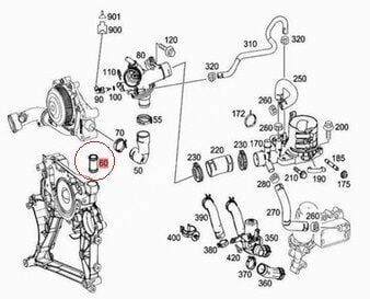 Vito W639/Viano 651 Motor Termostat Ara Boru/Ara Hortum