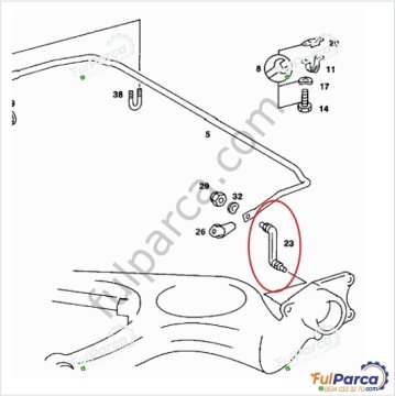 Mercedes W115/W116/W123/W126 Arka Viraj Rotu/Askı Rotu/Z Rot Sağ Ve Sol