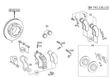 Sprinter W901/W902/W903/W904 Çift Teker Arka Disk Ayna/Arka Fren Aynası