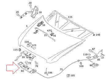 Sprinter W906/Vito W639 Ön Kaput Kilidi Alt/Motor Kaput Alt Kilidi/Kilit