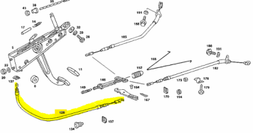 Mercedes W123 El Fren Teli ÖN Orta