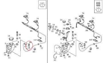 Mercedes W202/W210/W140 Silecek Cam Su Fiskiye Motoru/Silecek Su Pompası
