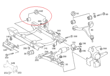 Mercedes W163 ML163 Jeep Ön Torsiyon Burçları/Defransiyel Burcu