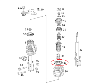 Vito W639 642 Motor Amortisör Yay İlave Halkası Ön