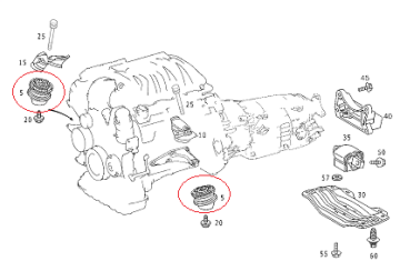 Mercedes W203/W211/W220 270 CDI  Motor Kulağı/Motor Takozu