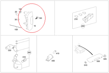 Mercedes X W470 Kamyonet/Pikap Arka Stop Lambası Sol