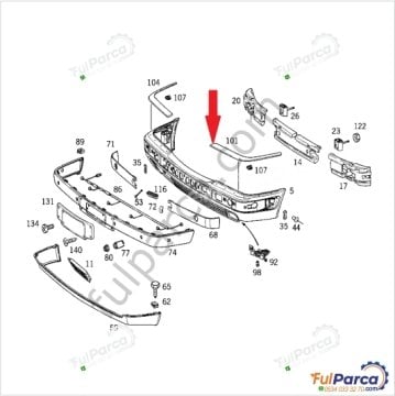 Mercedes W210 Ön Tampon Nikelajı SOL