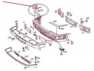 Mercedes WW210 Ön tampon Nikelajı SAĞ