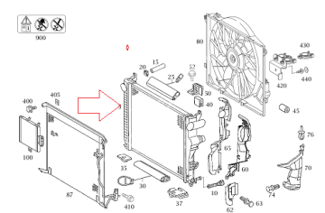 Mercedes W220 S280/S320 M112/M113/OM613 Motor Su Radyatörü