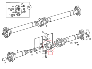Mercedes W126 Şaft Askısı/Şaft Takozu/Lastik Takoz