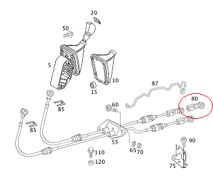 Sprinter W901 611 Motor Vites Teli Başlığı/Vites Halat Ucu