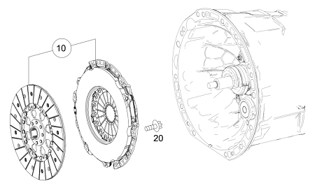 Sprinter W907/Vito W447 654 Motor Debriyaj Seti/Baskı Balata