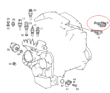 Mercedes W124/W202/W210 M104/111 Motor Hararet Müşürü/Hava Emiş Sıcaklık Sensörü