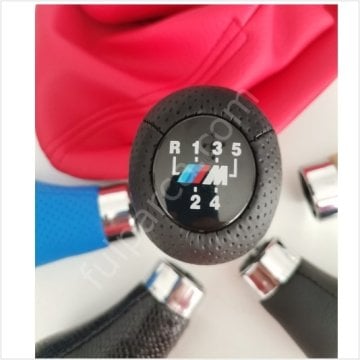 Bmw E30/E34/E36/E39/E46/E60/E90 Vites Topuzu/Siyah Noktalı Deri