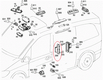Vito W639/Viano Sürgülü Kapı Kontak Plakası/Kapı Sivici Kontak Plakası/Siviç