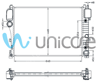 Mercedes W221 642 Motor Su Radyatörü
