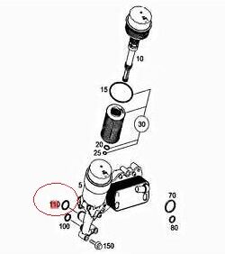 Sprinter W906 651 Motor Yağ Kütüğü Contası Contası/Yağ Kütük O-Ring Alt