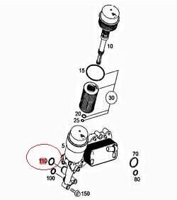 Sprinter W906 651 Motor Yağ Kütüğü Contası Contası/Yağ Kütük O-Ring Alt