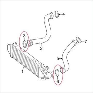 Mercedes W176 270 Motor Turbu Hortum Contası-İntercooler Oring-