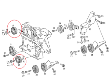 Sprinter W906/Vito W639/Vito W638 611/646 Motor Euro 4 Kanallı Gergi Bilyası/V Kayış Gergi Bilyası