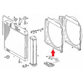 Mercedes W123 Fan Davlumbazı 230/4 Davlumbaz Benzinli