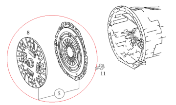 Sprinter W906/Vito W639 651 Motor Debriyaj Seti/Baskı Balata Rulmansız