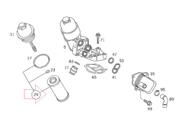 Mercedes Vaneo W414/W168/W245 1.7 Dizel 668 Motor Yağ Flitresi