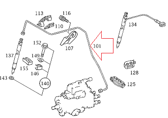 Sprinter W901/W902/W903/W904 602 Motor Enjektör Borusu No 1