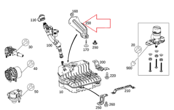 Mercedes W205 622 Motor adblue Yakıt Deposu TUTUCU